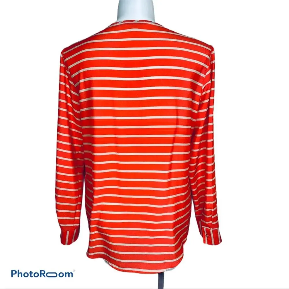 Calvin Klein striped top with zipper closure